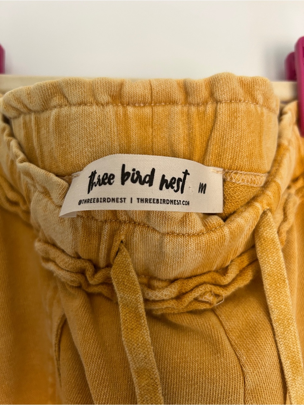 Three Bird Nest Washed Mustard Wide-Leg Cargo Pants - Picture 3 of 3